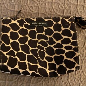 Kate Spade Animal Print Wristlet Makeup Bag